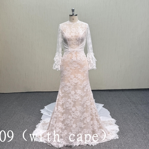 Y607 Fairy wedding dress with cape