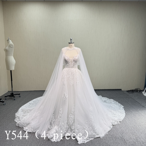 Y544 Convertible 2-in-1 Wedding Dress with Sweetheart Neckline