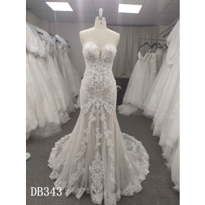 DB343 Mermaid Wedding dress with applique made in China