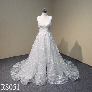 RS051 Spaghetti Strap and Scoop Neck A-line Wedding Dresses
