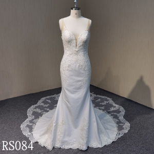 RS084 Mermaid Wedding Dresses with Applique made in China