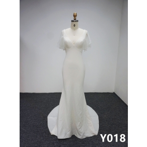 Y018 V-neck Mermaid Wedding Dresses with Beaded made in China