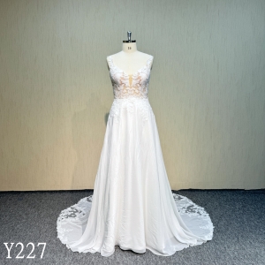 Y227   Chiffon A-Line wedding dress made in China 2026