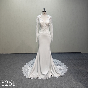 Y261 Mermaid Wedding Dress  Made in Crepe From China