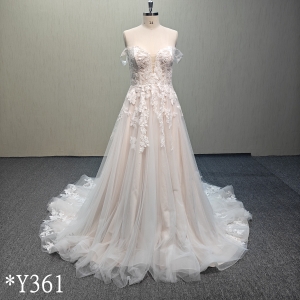 Y361 A line wedding dress made from China