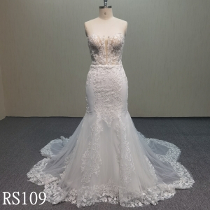 RS109 Sleeveless Mermaid Wedding Dress