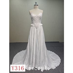 Y316 French Simple Wedding Dress