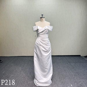 P218 Long Dress with Off-Shoulder temperament