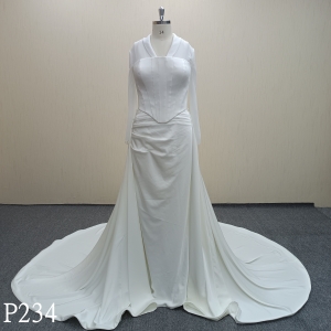 P234 Long-sleeve Ivory Dress