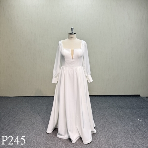 P245 Distinctive Long Dress with Long Sleeves