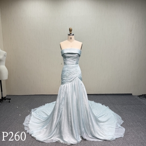 P260 Straight Wedding Dress with invisible zipper