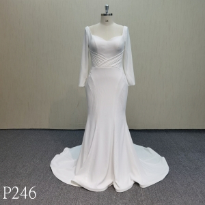 P246 French Long-sleeved Light Wedding Dress