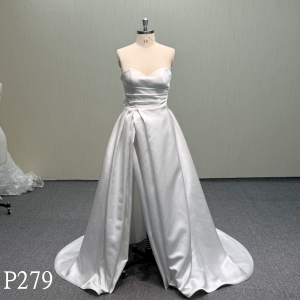 P279 Satin Wedding Dress showing temperament
