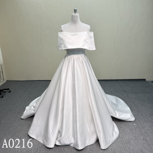 A0216 Off Shoulder Ball Gown Wedding Dress