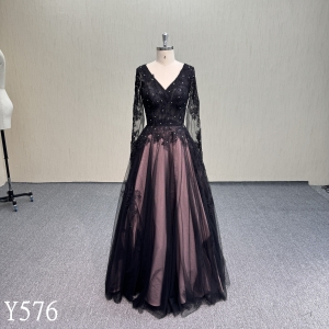 Y576 Characteristic Black Wedding Dress