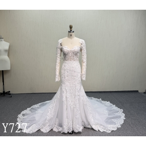 Y727 Fashioned Lace Wedding Dress