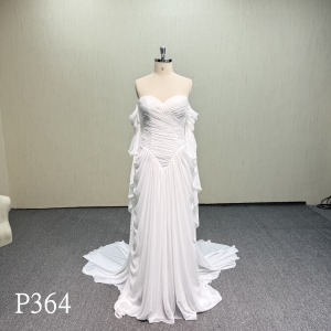 P364 Stunning Draped Arm Sleeves and Delicate Gathering Details