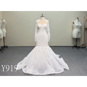 Y919 Off-the-Shoulder Long Sleeve Mermaid Dress