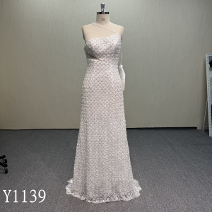 Y1139 Sultry Open Back Bridal Gown for Wedding Receptions
